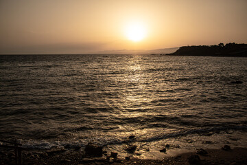 Le Castella, Calabria, Italy sunset over the sea