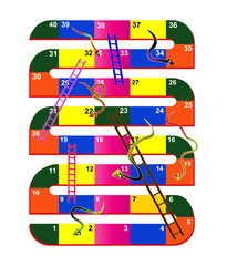 snakes and ladders board game cartoon   illustration. frame of board game funny frame   snake games. game snake ladder cartoon.    © Vio