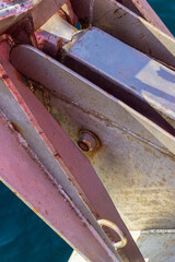 Detail of a modern metal anchor