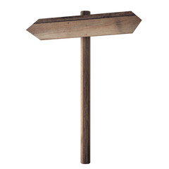 Wooden singboard hanging 3d render