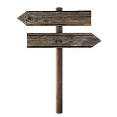 Wooden singboard hanging 3d render