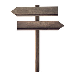 Wooden singboard hanging 3d render
