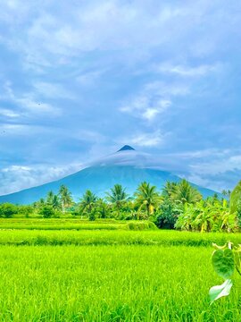 Mayon Volcano and sky