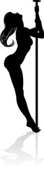 Pole Dancer Woman Silhouette