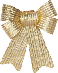 Yellow or gold ribbon or bow with gift box png transparent file for celebration in Christmas day...