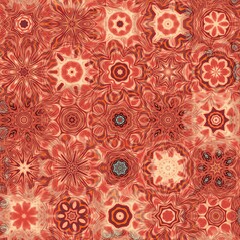 Fine texture vintage fractal design and blooming Amaryllis flower wavy concept, kaleidoscope, abstract. Great for art, business, decoration etc