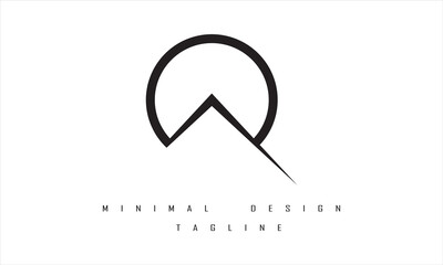 AQ or QA Minimal Logo Design 