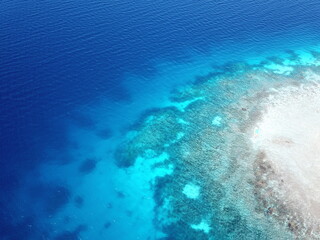 Uninhabited island JEEP island in Chuuk, Micronesia. Here is the world's greatest wreck diving destination.