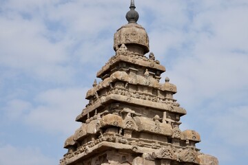 Shore temple in Mahabalipuram, Tamilnadu, India. It is one of the Group of Monuments at...