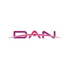Minimal Logo Design Made of D A N Letters