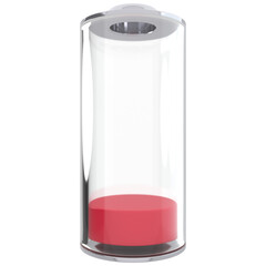 3d low battery illustration, for UI, poster, banner, social media post. 3D rendering