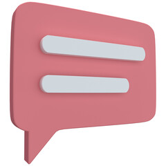 3d chat illustration, for UI, poster, banner, social media post. 3D rendering