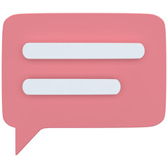 Obraz na płótnie Canvas 3d chat illustration, for UI, poster, banner, social media post. 3D rendering