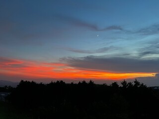 sunset in the sky