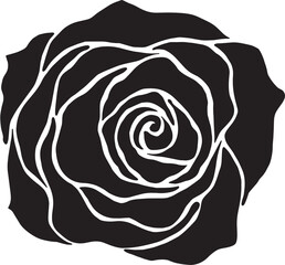 rose flower silhouette