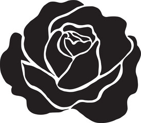 rose flower silhouette