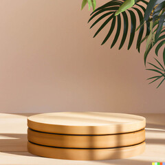 Wooden product display podium