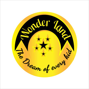 happy Halloween button, Wonder Land, Brand logo, brand Design, star logo, kids logo, kid's stamp, star sign, batch logo & sample, star stamp and symbol 