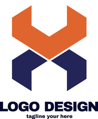 modern and simple design concept. logo with simple and gradient color template logo for company vector file eps 10