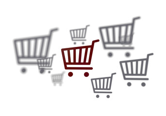 Shopping Cart Flat Design E-Commerce Icon