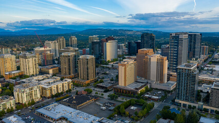 Fototapeta premium The Modern Tech Town of Bellevue Washington