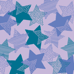 くすみカラーの星が散らばる背景