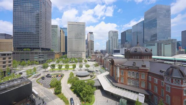 東京駅の風景動画（早送り映像）