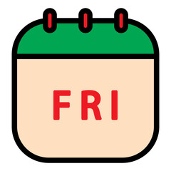 Naklejka premium Day, Date and Month