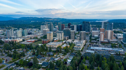 Fototapeta premium The Modern Tech Town of Bellevue Washington