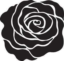 rose flower silhouette