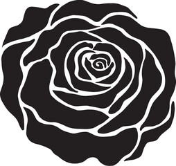 rose flower silhouette