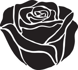rose flower silhouette