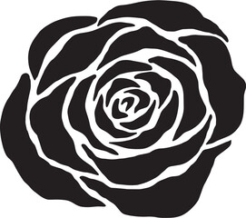 rose flower silhouette