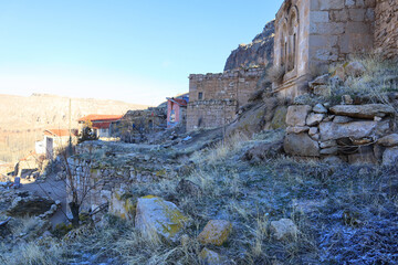 Mountain village near Selime Castle in Cappadocia, Turkey	
