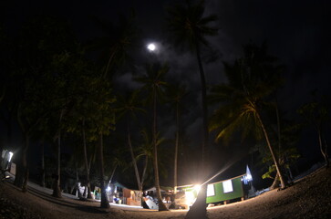 Uninhabited island JEEP island in Chuuk, Micronesia. Here is the world's greatest wreck diving destination.