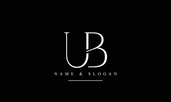 UB, BU, U, B abstract letters logo monogram