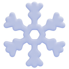 snowflake 3d render icon illustration