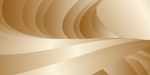 Gradient waves with silk gold glitter. Abstract cover design, banner, background