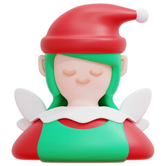 elf 3d render icon illustration
