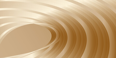 Gradient waves with silk gold glitter. Abstract cover design, banner, background