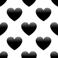 black heart pattern on white background.