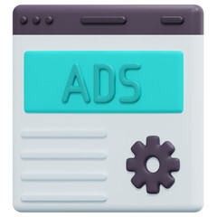 advertising 3d render icon illustration