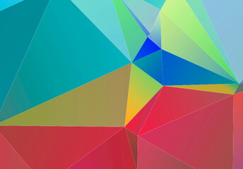 3D colorful abstract geometric wallpaper