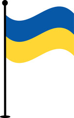 Flag Ukraine, brush stroke background. Waving Flag Ukraine on tranparent backrgound for your web site design, logo, pray for ukraine