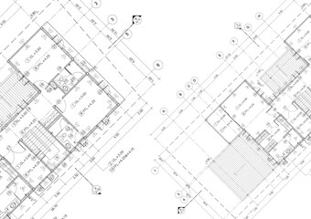 Floor plan designed building on the drawing.