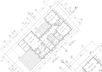 Floor plan designed building on the drawing.
