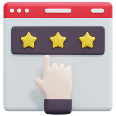 rating 3d render icon illustration