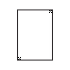 Frame, Speech bubble, Quote bubble.  Citation text box template design illustration vector.