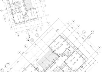 Floor plan designed building on the drawing.