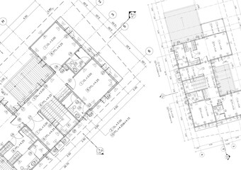 Floor plan designed building on the drawing.